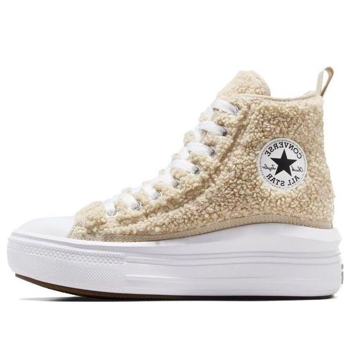 (GS) Converse Chuck Taylor All Star Move Platform Sherpa 'Beige' A06794C