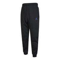 Men's Air Jordan Solid Color Logo Casual Bundle Feet Knit Sports Pants/Trousers/Joggers Black DR6425-010