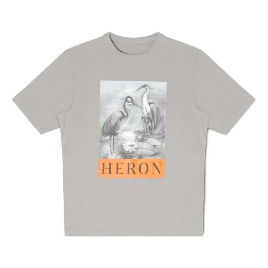 HERON PRESTON Fw22 BW T-shirt 'Grey' HMAA032S23JER0050910