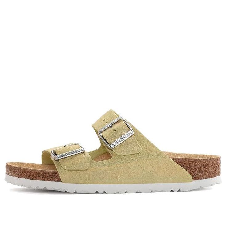 Birkenstock Arizona Suede Leather Sandals 'Shimmering Popcorn' 1024201
