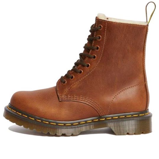 (WMNS) Dr. Martens 1460 Faux Fur Lined Brown 23912243