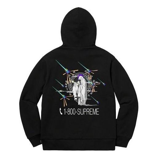 Supreme 1-800 Hooded Sweatshirt 'Black' SUP-FW19-611