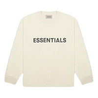 Fear of God Essentials SS20 3D Silicon Applique Boxy Long Sleeve T-Shirt 'Buttercream' FOG-SS20-412