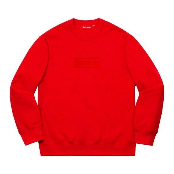 Supreme Cutout Logo Crewneck 'Red' SUP-SS20-595