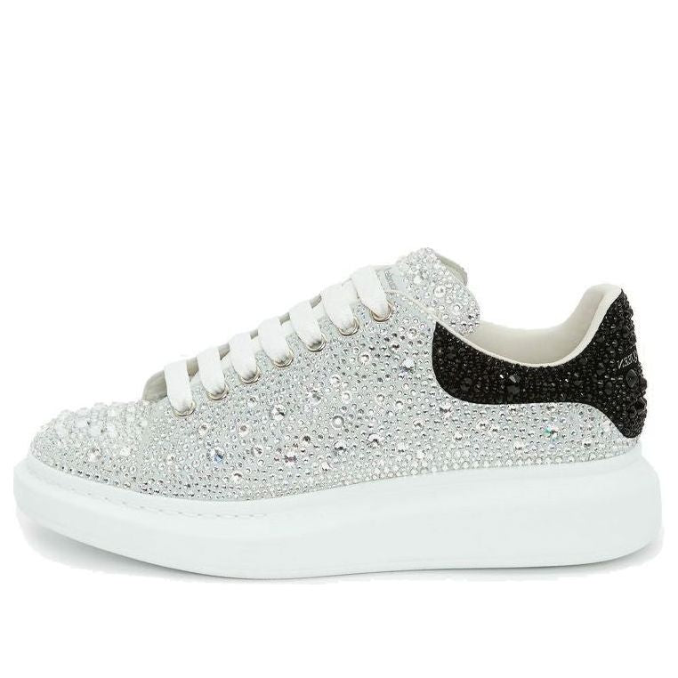 Alexander McQueen Crystal-embellished Oversized Sneakers 'Silver Black' 604223WHCE49329