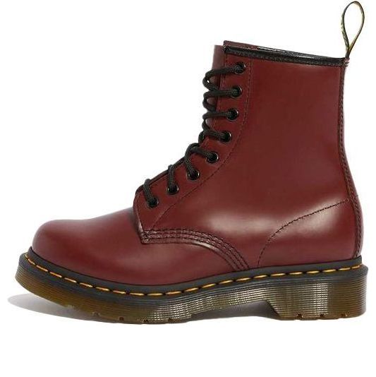 (WMNS) Dr. Martens 1460 Smooth Leather Lace Up Boots Dark Red 11821600