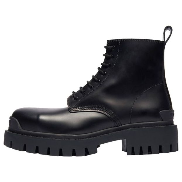 Balenciaga Small Cowhide Lacing Martin Mid boots 'Black' 589338WA9601000