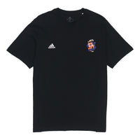 Men's adidas Beckham G T Athleisure Casual Sports Alphabet Round Neck Short Sleeve David Beckham No. 23 Black T-Shirt HA0939