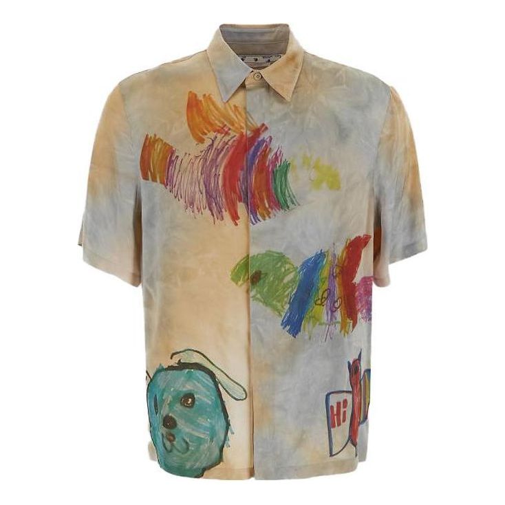 Off-White Cartoon Satin Shirt OMGG005S23FAB0016184