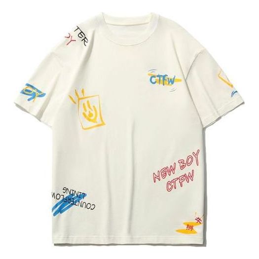 Li-Ning Cheng Feng Sports Fashion Series Subject Printing Tee 'White Multi' AHSR679-1