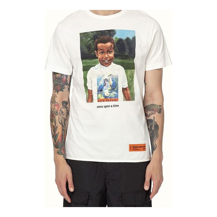 HERON PRESTON Little Boy Printing Short Sleeve White HMAA011S209140190188