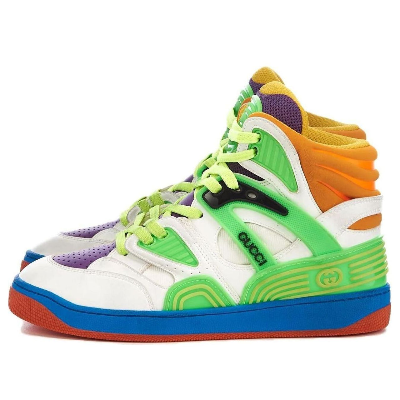 (WMNS) Gucci Basket High'White Green Purple' 661310-2SH80-9062