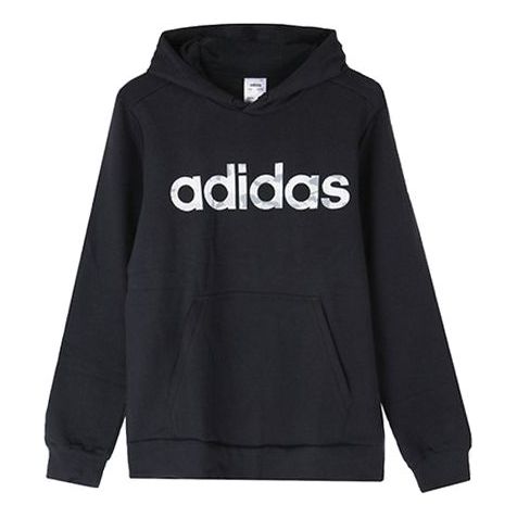 adidas E CAMO LIN SWEA Sports Hooded Shirt Men Black EI9730