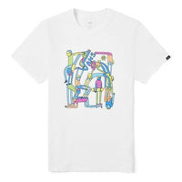 Vans OTW LICKPALIK Cartoon Printing Short Sleeve Couple Style White VN0A4RAVWHT