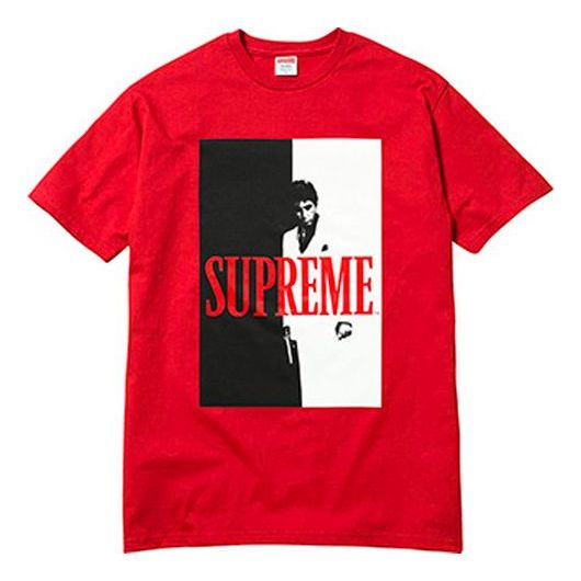 Supreme FW17 Scarface Split Red Tee 'Red Black White' SUP-FW17-0058