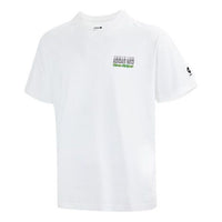 Men's adidas neo Alphabet Micro Mark Round Neck Short Sleeve White T-Shirt HC9664