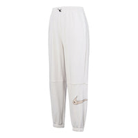 (WMNS) Nike Casual Sports Stay Warm Bundle Feet Long Pants/Trousers White DM6206-030