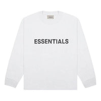 Fear of God Essentials SS20 3D Silicon Applique Boxy Long Sleeve T-Shirt 'White' FOG-SS20-293