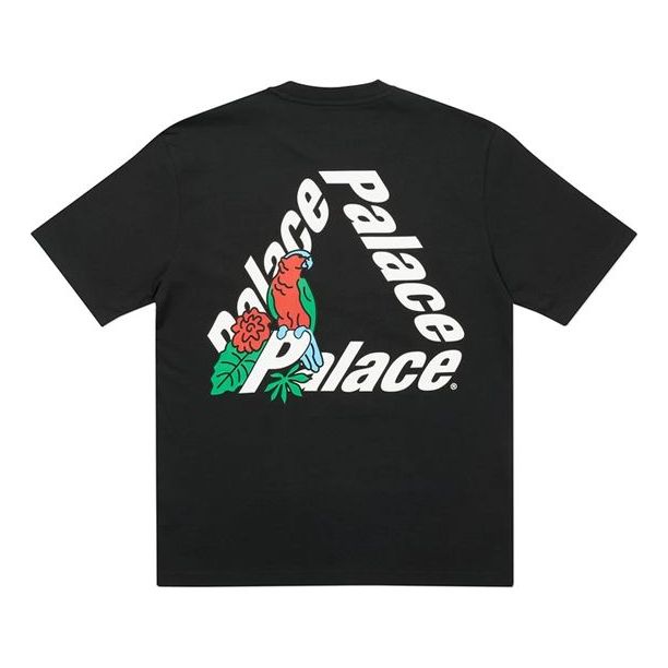 PALACE FW20 Parrot PALACE-3 T-Shirt Logo Alphabet Triangle Printing Short Sleeve Unisex Black P19TS211