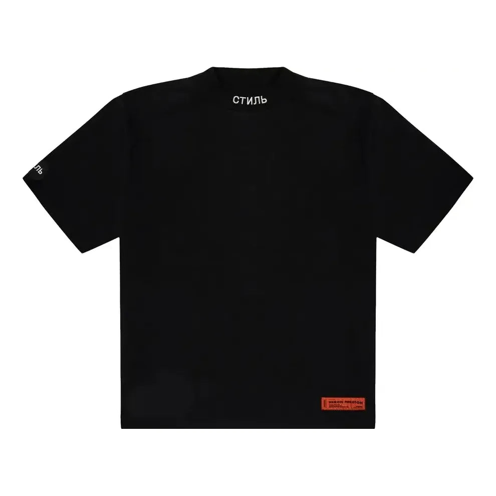 HERON PRESTON FW21 CTNMB Turtleneck T-shirt 'Black White' HMAA021F21JER0021001