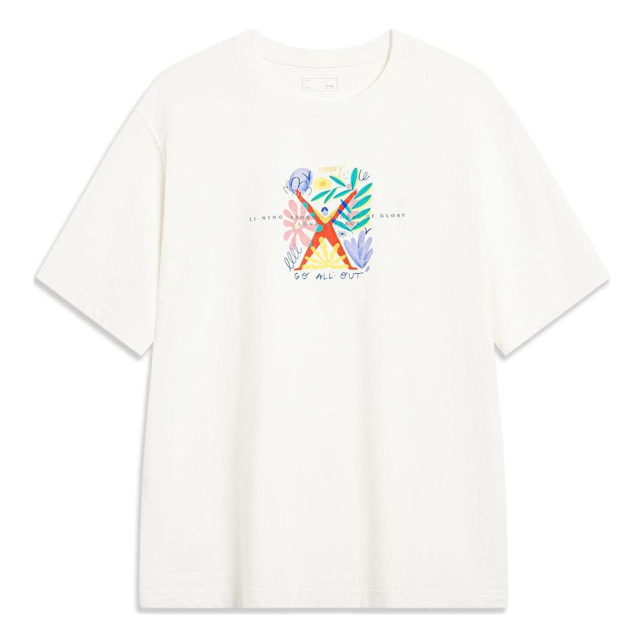 Li-Ning Sportswear Classic Graphic Tee 'White Multi' AHST459-2