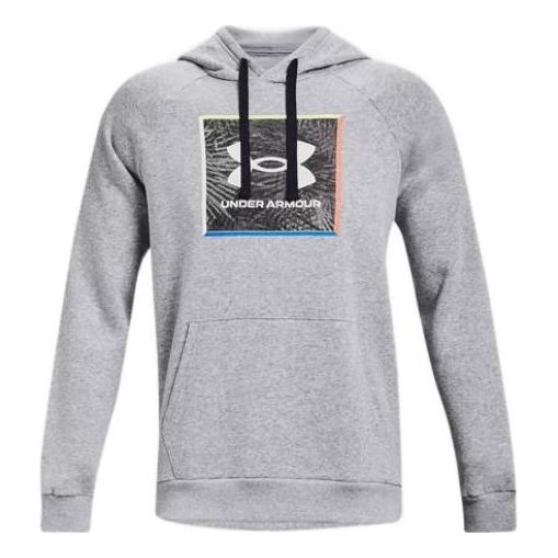 Under Armour Rival Fleece Graphic Hoodie 'Grey' 1370349-011