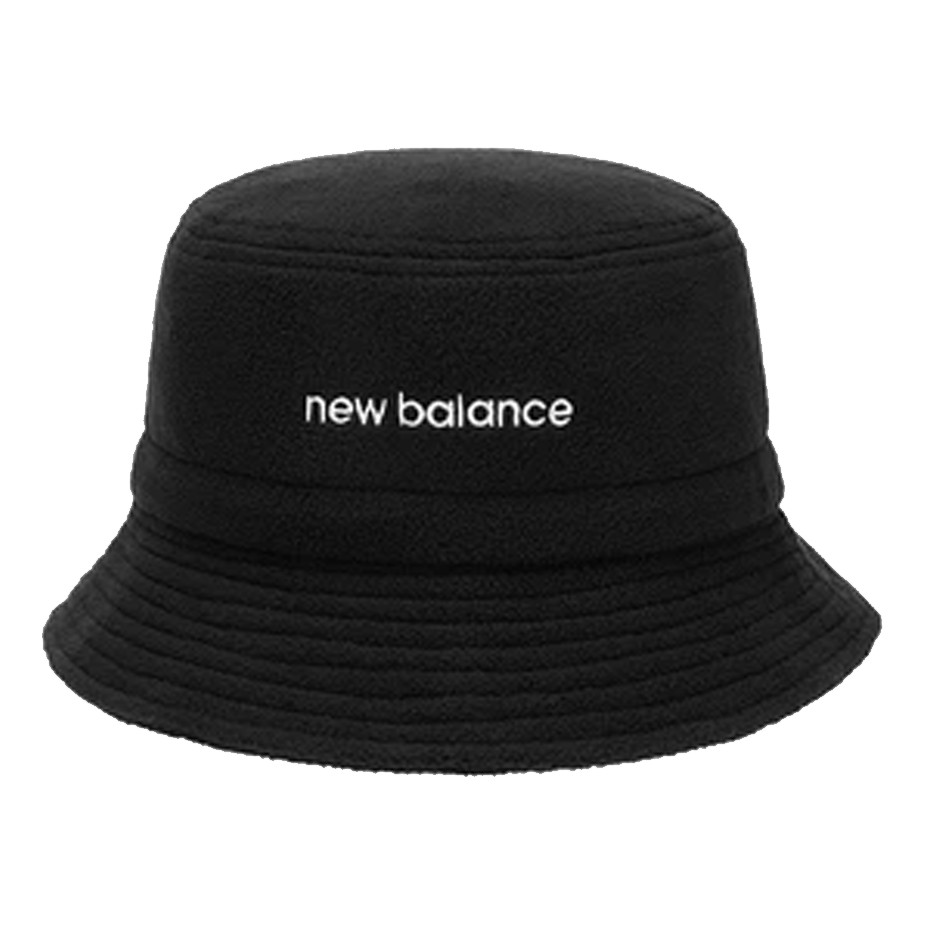 New Balance Wordmark Logo Fleece Bucket Hat 'Black' LAH14002-BK