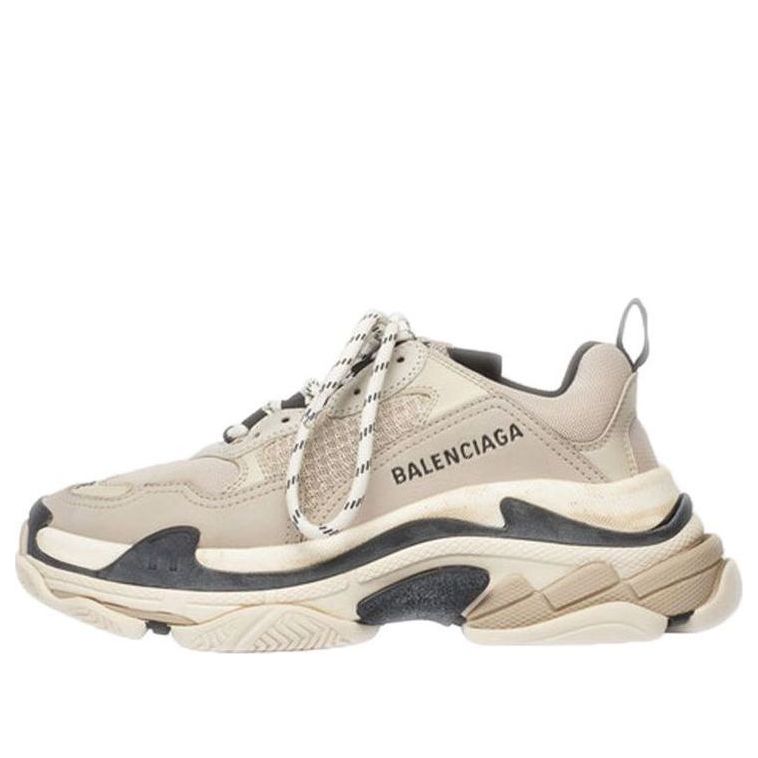 (WMNS) Balenciaga Triple S Trainer 'Beige Black' 524039W09O69787