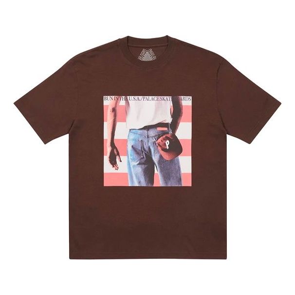 PALACE Born to Bun Character Casual Short Sleeve Unisex Brown P20TS073