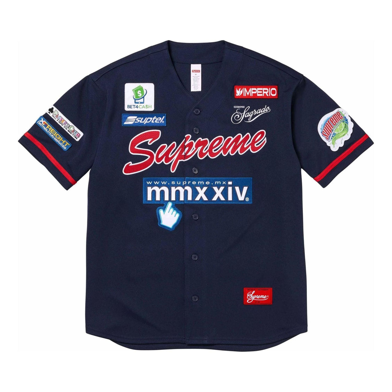 Supreme Chosen One Baseball Jersey 'Navy Red' SUP-SS24-062