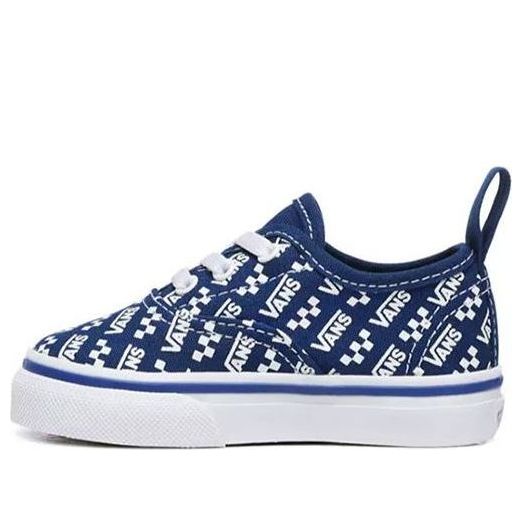 (TD) Vans Authentic Elastic Laces 'Logo Repeat - True Blue' VN0A4BUYWH8