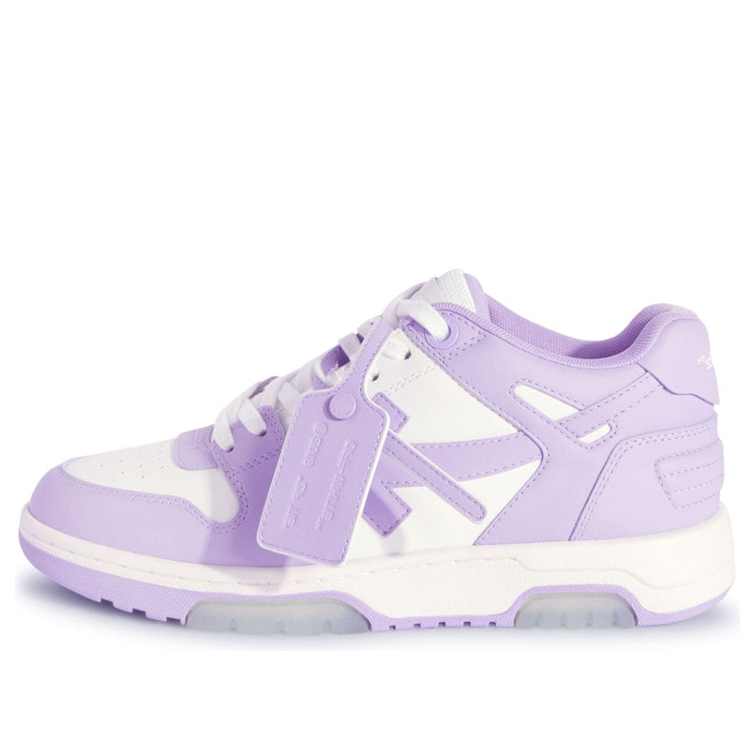 (WMNS) Off-White Out Of Office Calf Leather Sneaker 'Purple White' OWIA259F23LEA0040136