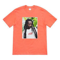 Supreme SS19 Buju Banton Tee Reggae Character Printing Short Sleeve Unisex Orange SUP-SS19-10476