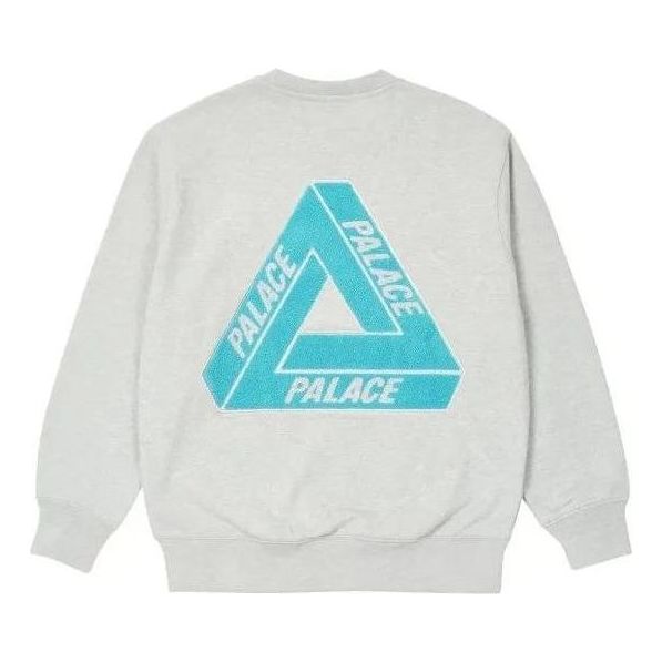 Palace S23 Fleece Tri-Ferg Crew Sweater 'Grey' PLC23030