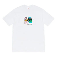 Supreme FW19 Week 17 Bite Tee Cartoon Graffiti Printing Short Sleeve Unisex White SUP-FW19-10912