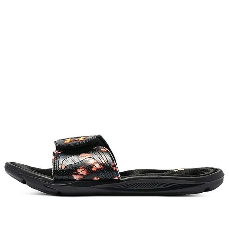 (WMNS) Under Armour Ignite 6 Graphic Strap Slide 'Black Afterglow' 3024453-006