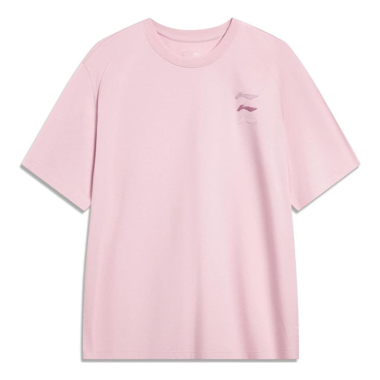 Li-Ning Triple Logo Loose Fit T-shirt 'Pink' AHST787-5