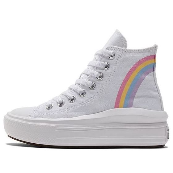 (GS) Converse Chuck Taylor All Star Move Platform High 'Rainbow Cloud' A04344C