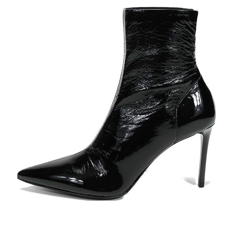 (WMNS) PRADA 90mm Patent Leather Effect Ankle Boots 'Black' 1T003M_3LBK_F0002_F_B085