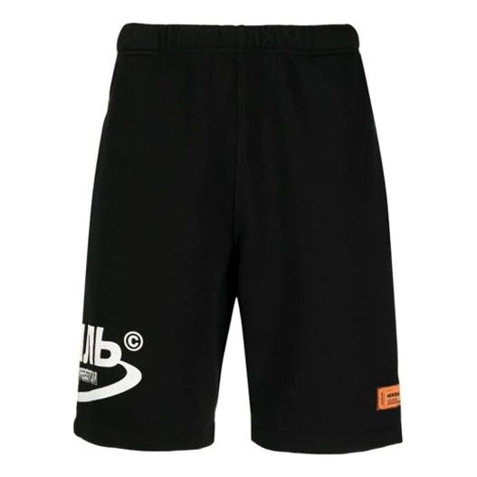 HERON PRESTON SS21 CTNMB Logo Shorts 'Black White' HMCI007R21JER0011001