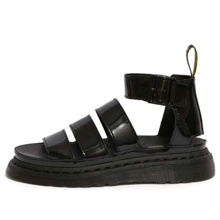 Dr. Martens Clarissa II Patent Leather Strap Sandals Black 24822001