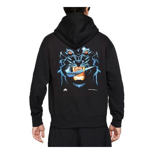 Nike SB Skateboard Casual Sports Fleece Loose Long Sleeves Black CW7150-010