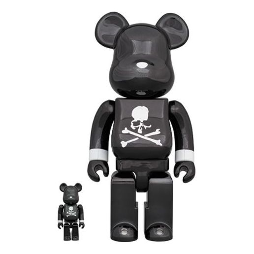 MMJ Mastermind JAPAN Black CHROME 100%+400% BEARBRICK3579