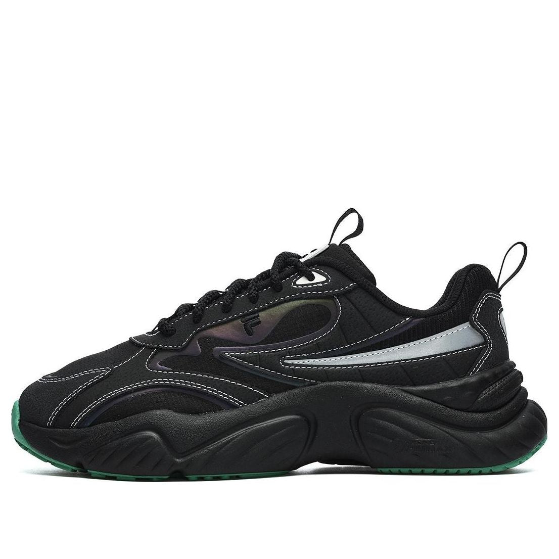 (WMNS) FILA FUSION Conch Sneakers 'Black' T12W241113FBC