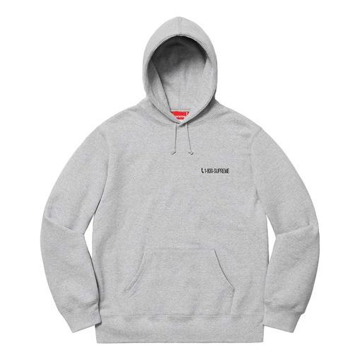 Supreme 1-800 Hooded Sweatshirt 'Grey' SUP-FW19-613