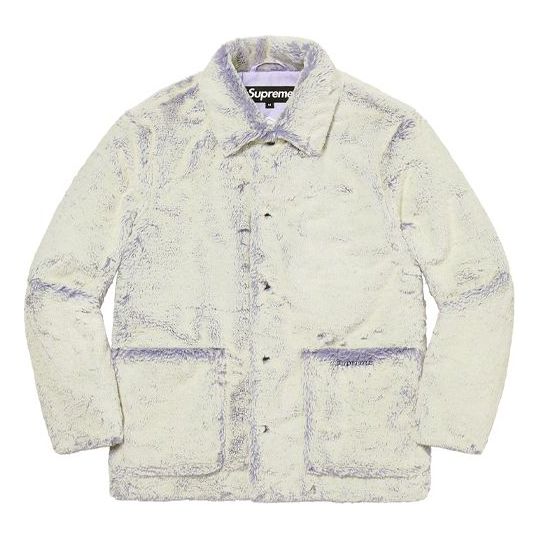 Supreme 2-Tone Faux Fur Shop Coat 'White Purple' SUP-FW21-165