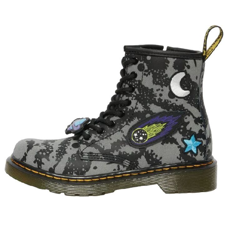 (PS) Dr.Martens 1460 Space Hydro Leather Lace Up Boots 'Black Grey Hydro Leather' 27889057