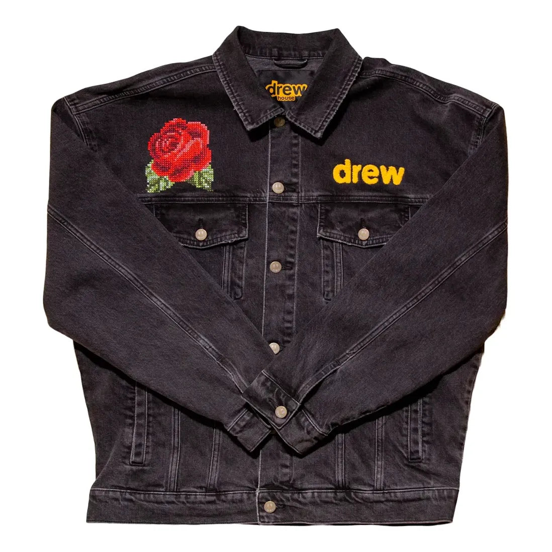 Drew House Hearty Trucker Jacket 'Medium Black Wash' DR-SS21-48