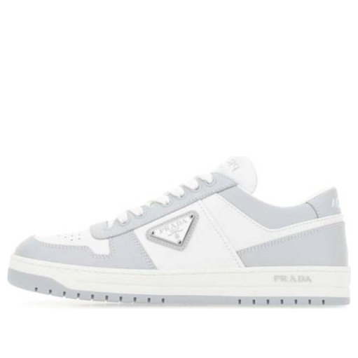 (WMNS) PRADA Downtown Leather Sneakers 'White Grey' 1E792M-3LKG-F0A4C-F-030