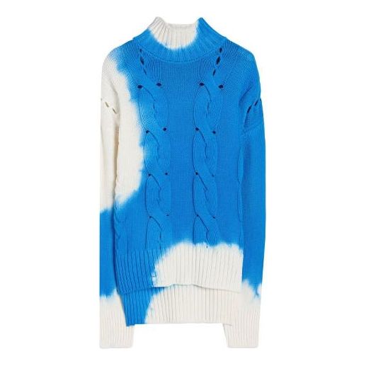 (WMNS) Off-White Wool Sweater 'Blue White' OWHF021F21KNI0024501